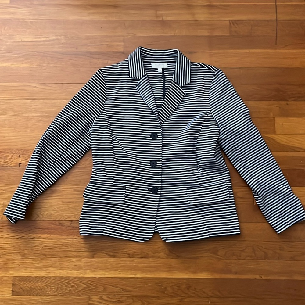 Talbot’s Striped fitted blazer